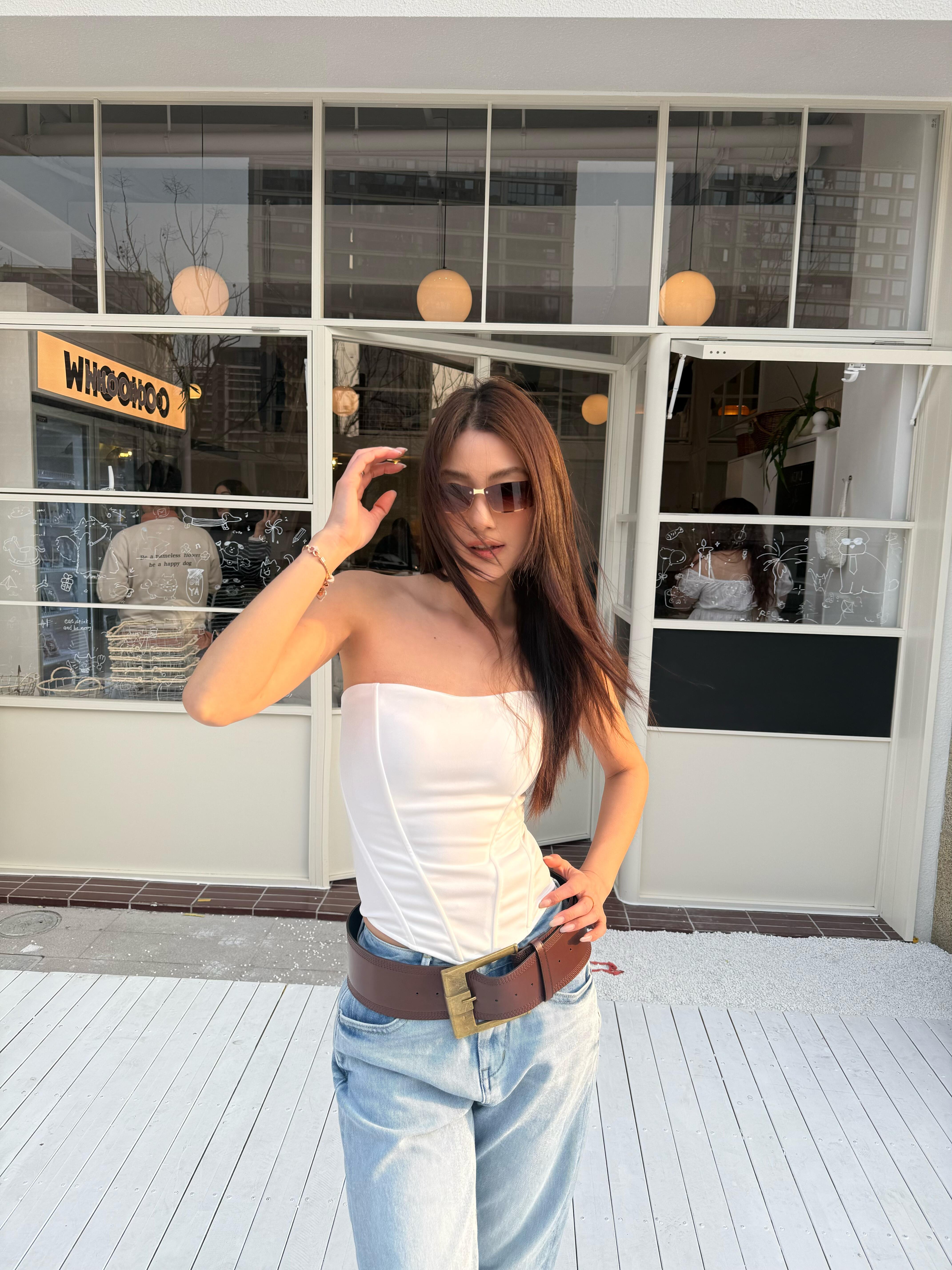 Summer 2025 Slim-Fit Strapless Corset Top for Women - Fishbone Waist-Cinching Design in European and American Sexy Girl Style