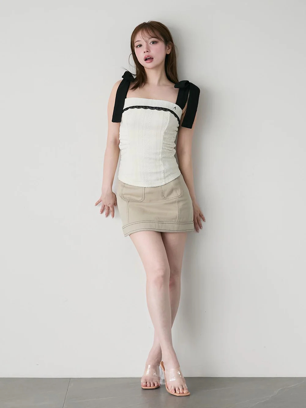 Summer and Mary Japanese Lace Trim Bow Tie Strap Camisole Top - Niche Design for Stylish Summer Looks Summer and Mary Japanese Lace Trim Bow Tie Strap Camisole Top - Niche Design for Stylish Summer Looks