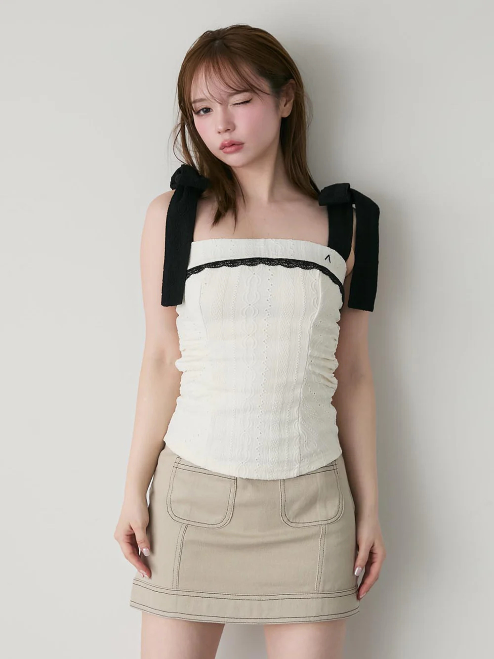 Summer and Mary Japanese Lace Trim Bow Tie Strap Camisole Top - Niche Design for Stylish Summer Looks Summer and Mary Japanese Lace Trim Bow Tie Strap Camisole Top - Niche Design for Stylish Summer Looks