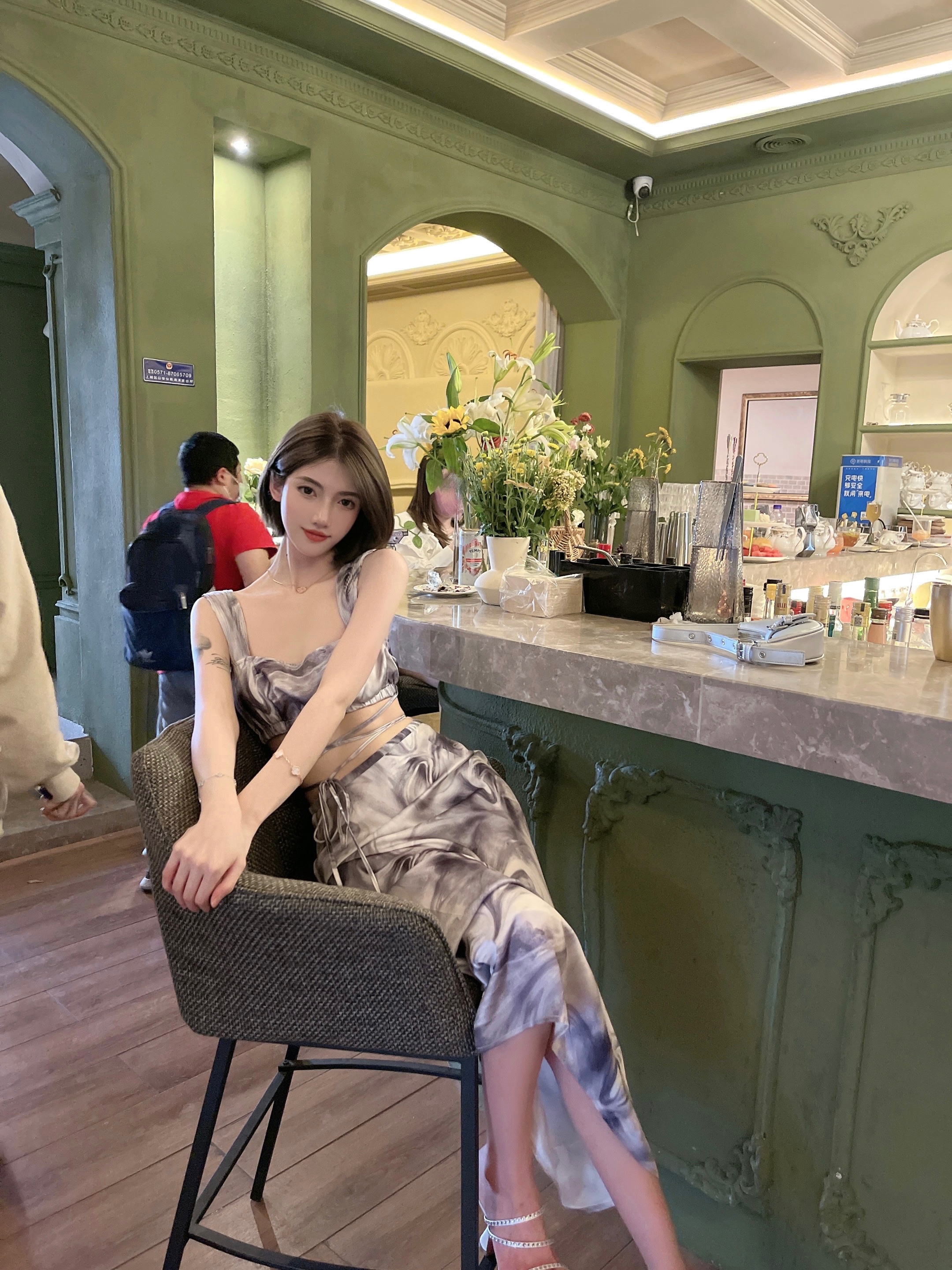 Summer Ink Wash Gradient Tie Strap Vest and Half Skirt Set - Sexy Two-Piece Outfit for Women, Y2K Style, Trendy Niche Design Summer Ink Wash Gradient Tie Strap Vest and Half Skirt Set - Sexy Two-Piece Outfit for Women, Y2K Style, Trendy Niche Design