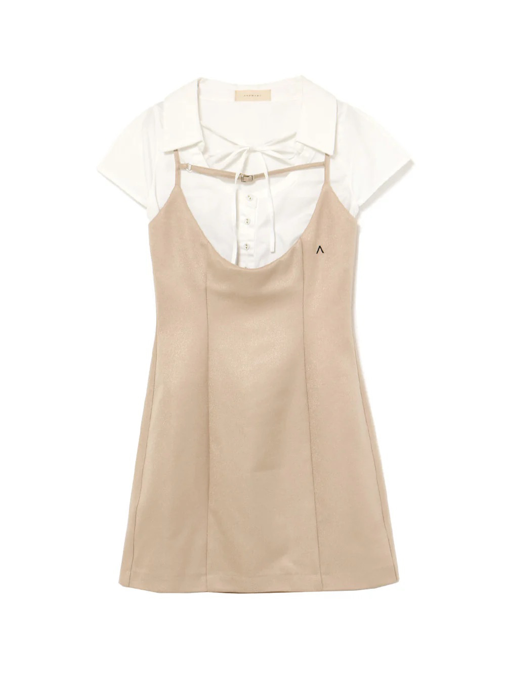 Summer Japanese College Style Slim Fit Short Sleeve Suspender Dress - Trendy Mini Skirt for a Chic Look