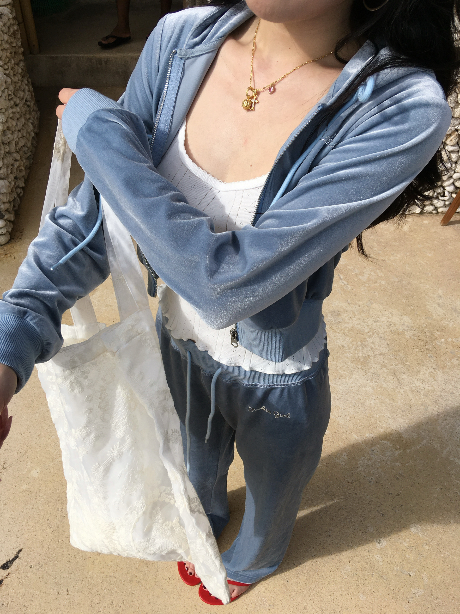 Summer Retro Sweetheart Velvet Set with Hot-Fix Rhinestones - Three-Color Upgraded Version for a Stylish 90s Look