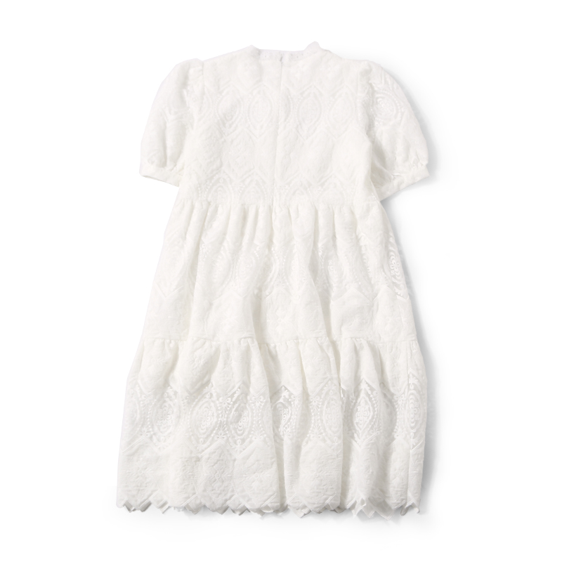 Summer Sweet Lace Round Neck Mesh Embroidered Casual Dress for Women - Fantasy Europe Style, Perfect for 90s and Y2K Fashion Lovers Summer Sweet Lace Round Neck Mesh Embroidered Casual Dress for Women - Fantasy Europe Style, Perfect for 90s and Y2K Fashion Lovers