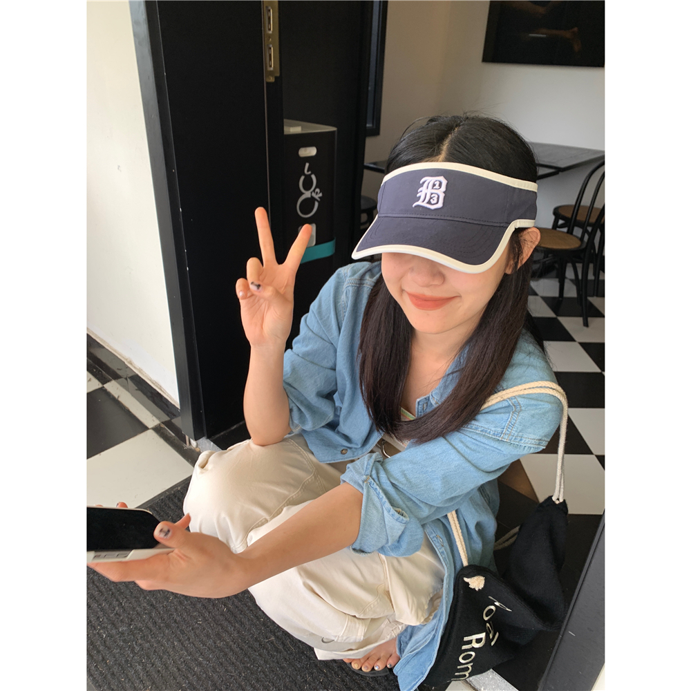 Summer Three-Dimensional Embroidered Cap for Women - Trendy No-Top Duckbill Hat for Casual Outdoor Cycling and Sports Summer Three-Dimensional Embroidered Cap for Women - Trendy No-Top Duckbill Hat for Casual Outdoor Cycling and Sports