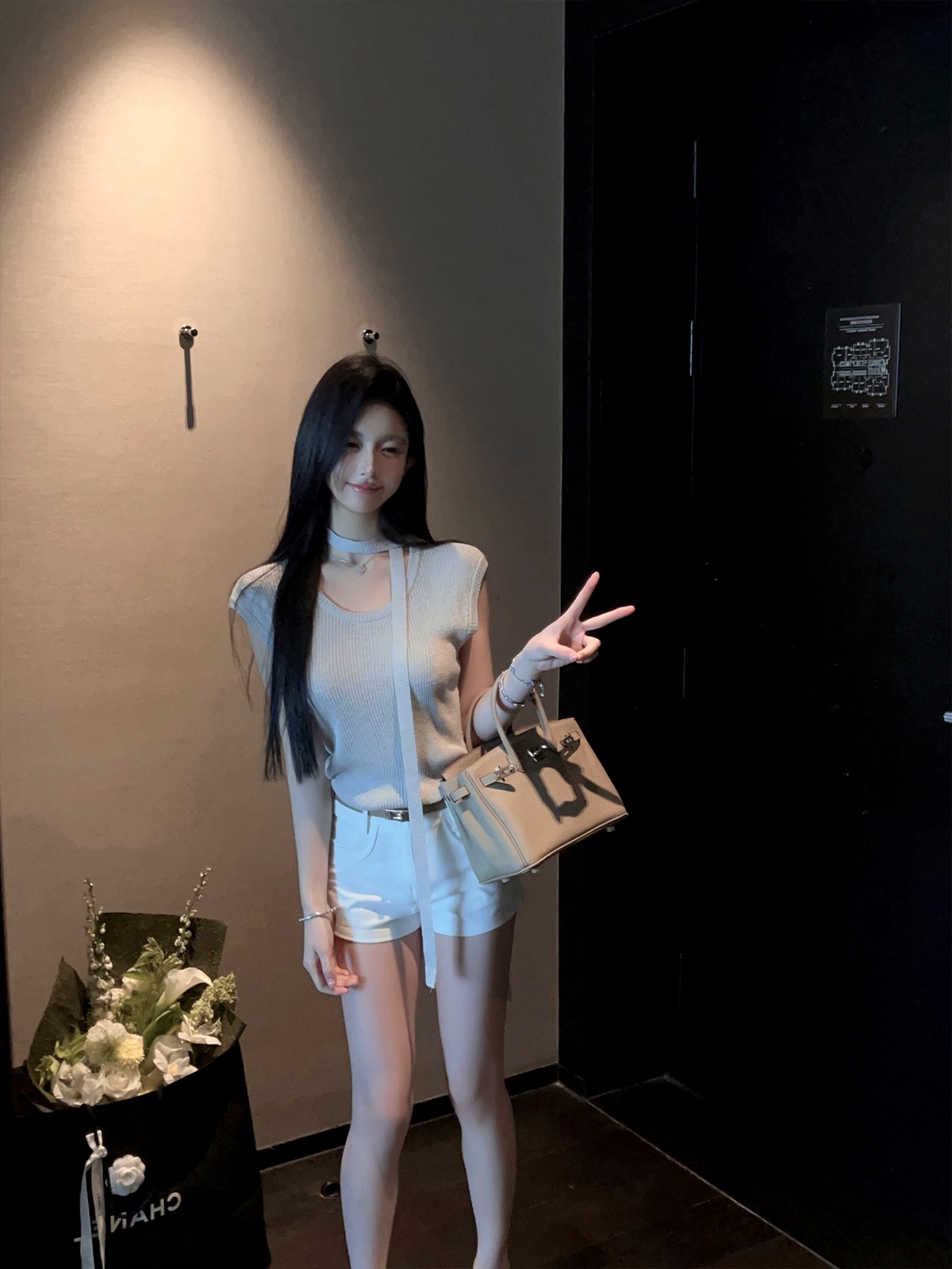 Summer White Bodycon Casual High Waist Shorts for Women - Petite Fit with Belt - Trendy Hot Pants for Effortless Style Summer White Bodycon Casual High Waist Shorts for Women - Petite Fit with Belt - Trendy Hot Pants for Effortless Style