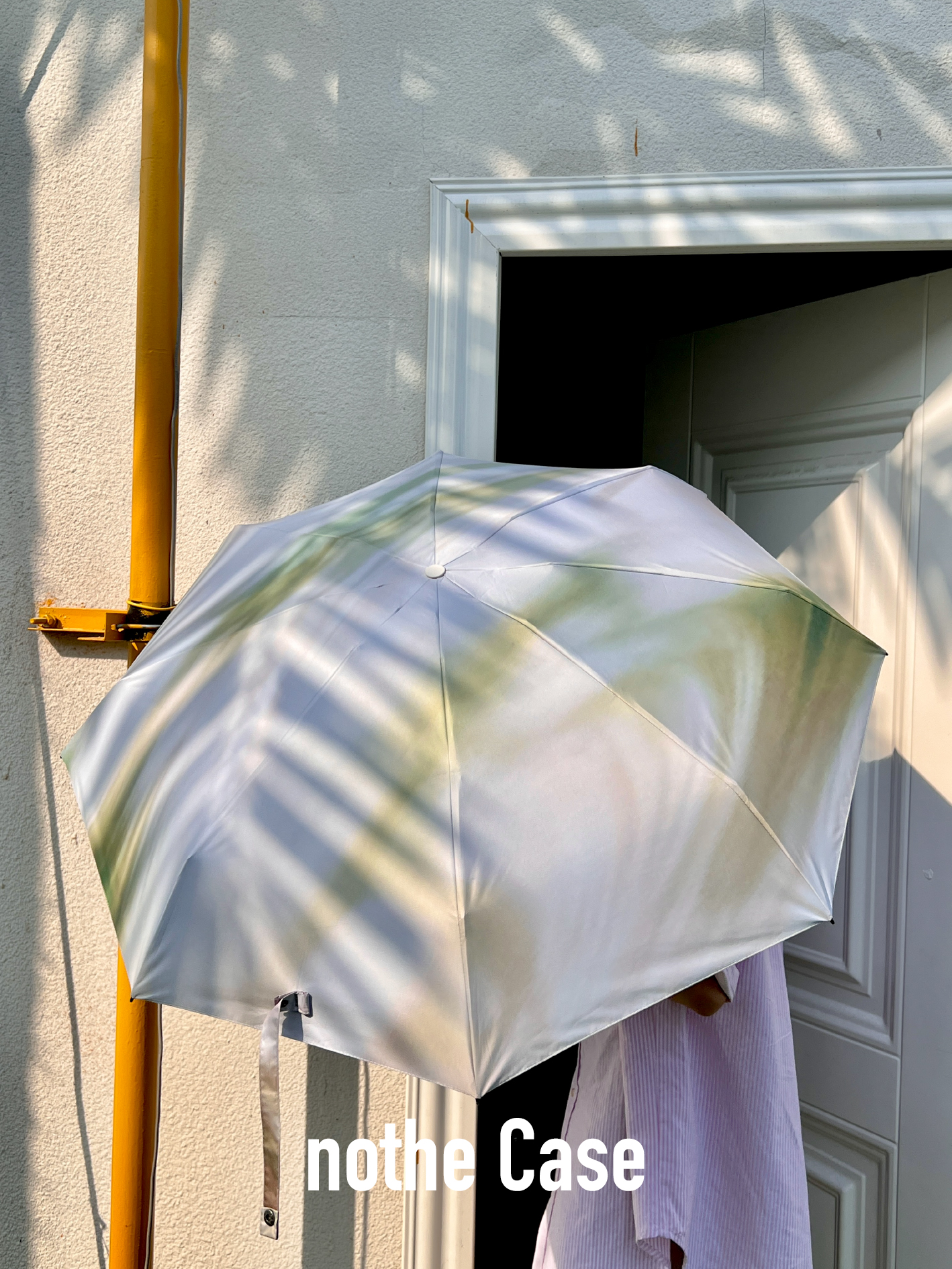 Sunny Sequence Clear Vinyl Folding Umbrella - Black Rain and UV Sunshade for Summer Style