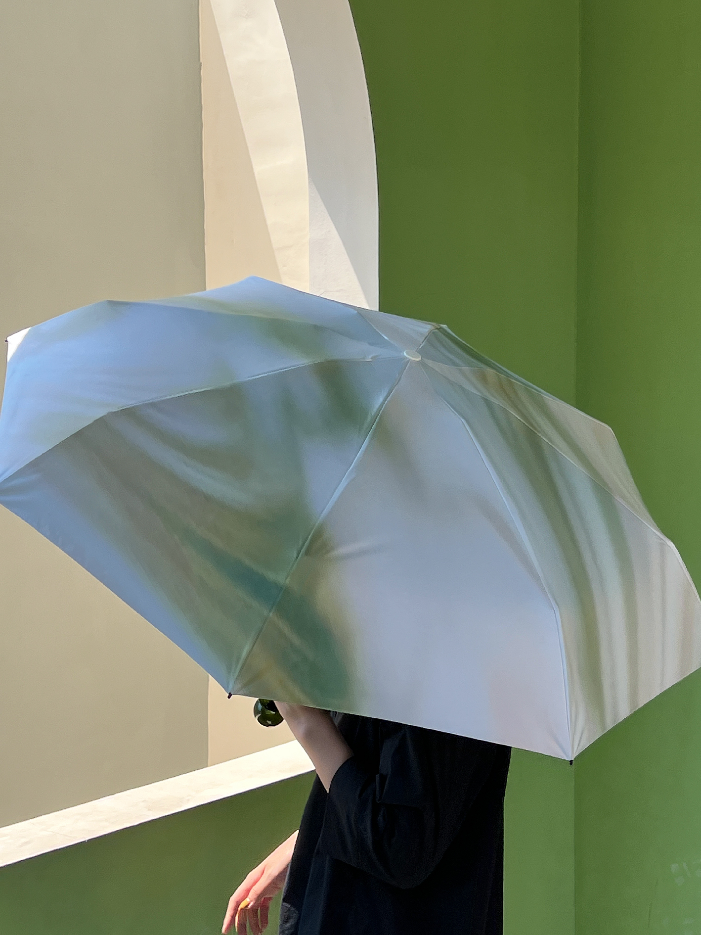 Sunny Sequence Clear Vinyl Folding Umbrella - Black Rain and UV Sunshade for Summer Style Sunny Sequence Clear Vinyl Folding Umbrella - Black Rain and UV Sunshade for Summer Style