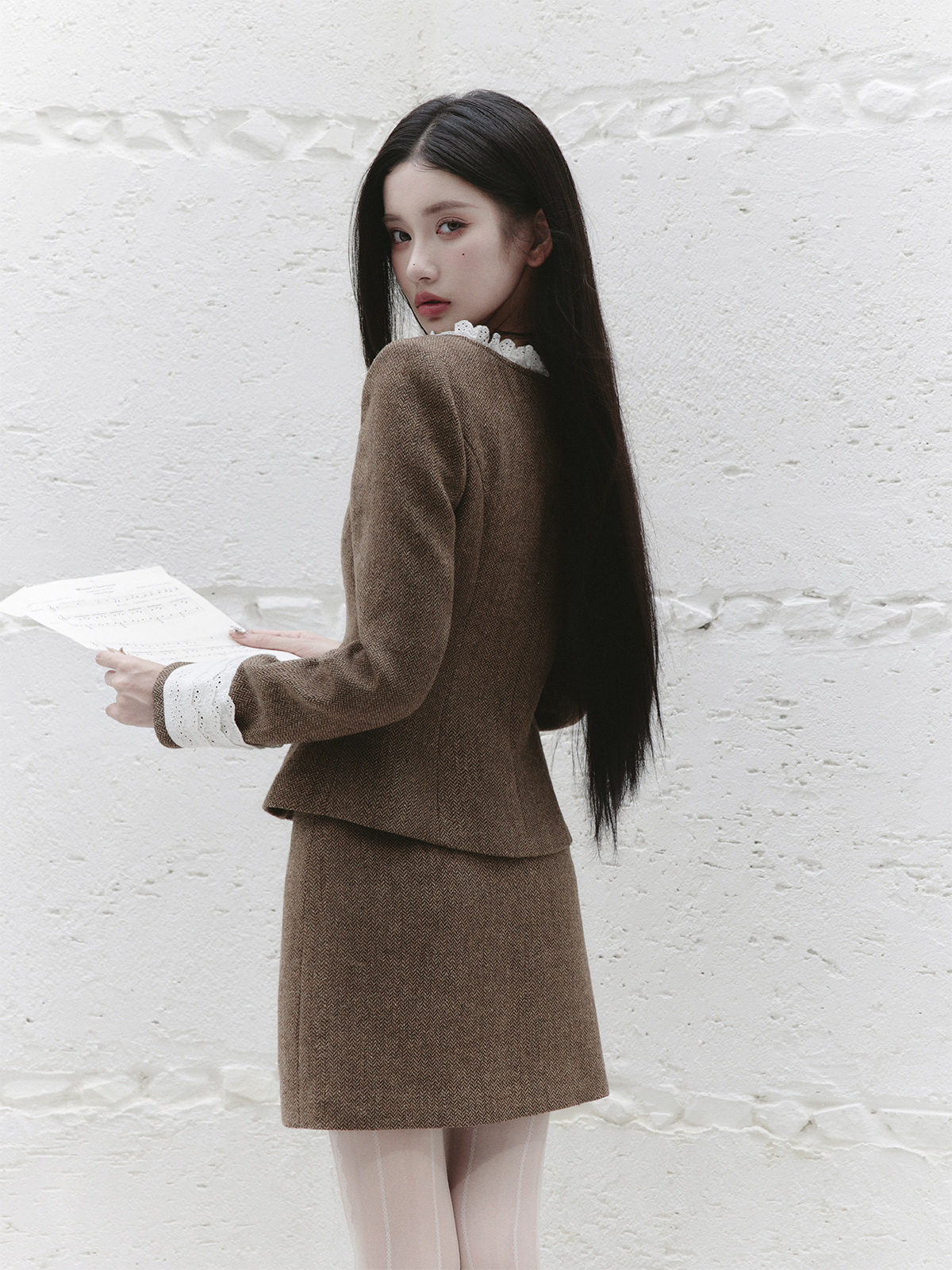 Sunset Rose Vintage Square Neck Little Chanel Style Coat Set - Elegant Women's Fashion, Vintage Inspired, Chic Outerwear Sunset Rose Vintage Square Neck Little Chanel Style Coat Set - Elegant Women's Fashion, Vintage Inspired, Chic Outerwear