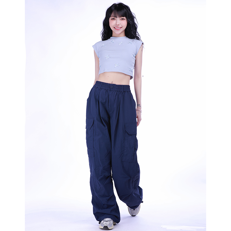 Sweet and Spicy Girl Bow Short Sleeve Crop Top T-shirt - Summer Fashion Essential, Cute Round Neck Style, Trendy Y2K Look Sweet and Spicy Girl Bow Short Sleeve Crop Top T-shirt - Summer Fashion Essential, Cute Round Neck Style, Trendy Y2K Look