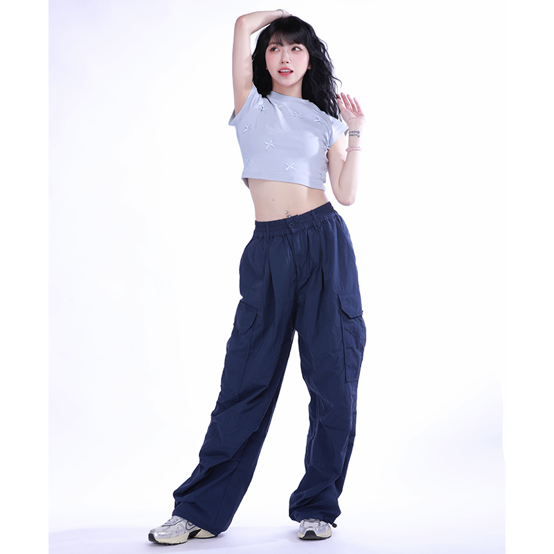 Sweet and Spicy Girl Bow Short Sleeve Crop Top T-shirt - Summer Fashion Essential, Cute Round Neck Style, Trendy Y2K Look Sweet and Spicy Girl Bow Short Sleeve Crop Top T-shirt - Summer Fashion Essential, Cute Round Neck Style, Trendy Y2K Look