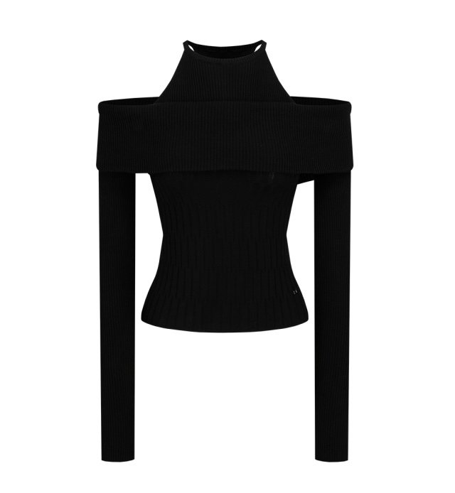 Sweet and Spicy Halter Neck Off-Shoulder Fitted Knit Top and Skirt Set - Korean Style Fashion