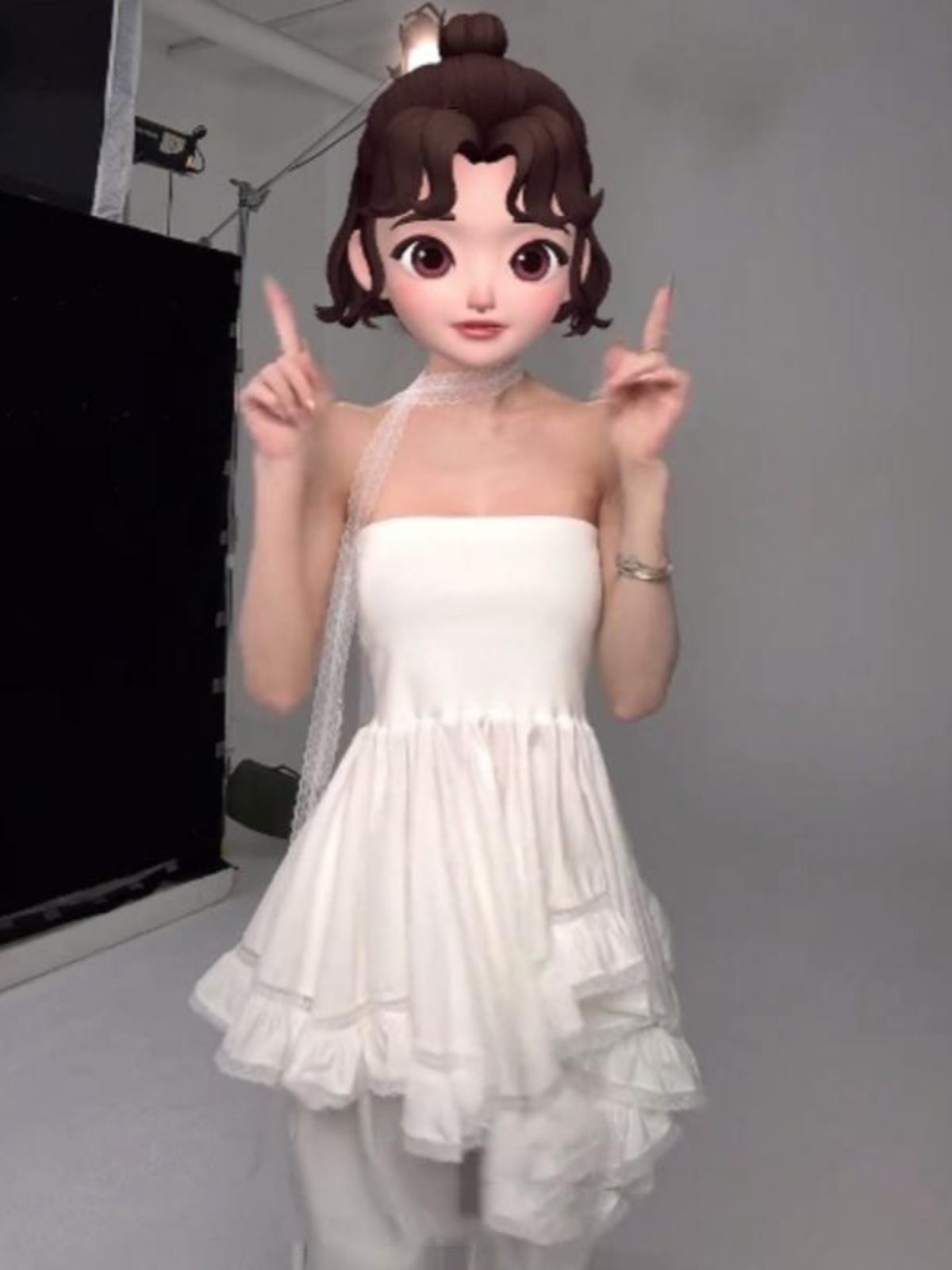 Sweet and Spicy Irregular Strapless Dress for Women â€“ Lace Fitted Short A-Line Dress, Spring Summer 90s Inspired Style