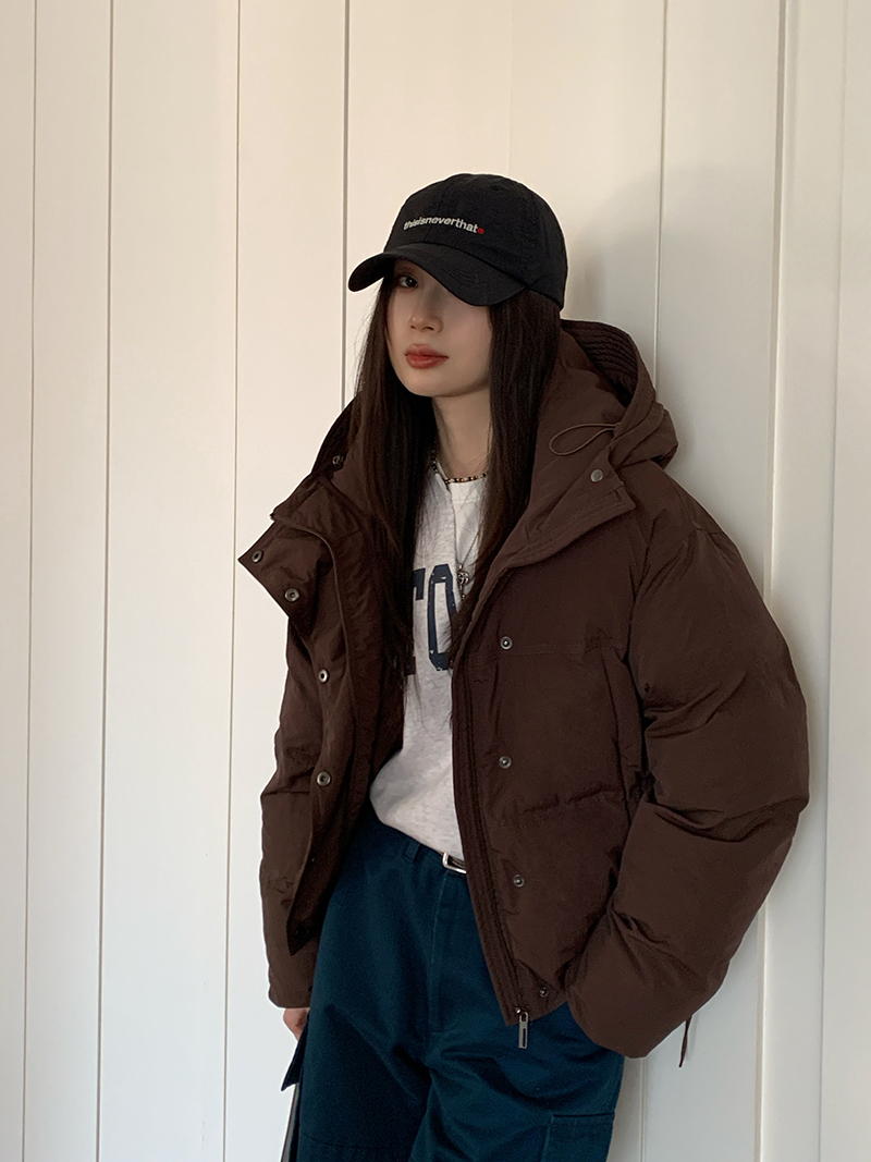 Thick Hooded Asymmetrical Coat for Women - Casual Winter Cotton Jacket, Warm and Stylish Outerwear for Everyday Wear Thick Hooded Asymmetrical Coat for Women - Casual Winter Cotton Jacket, Warm and Stylish Outerwear for Everyday Wear