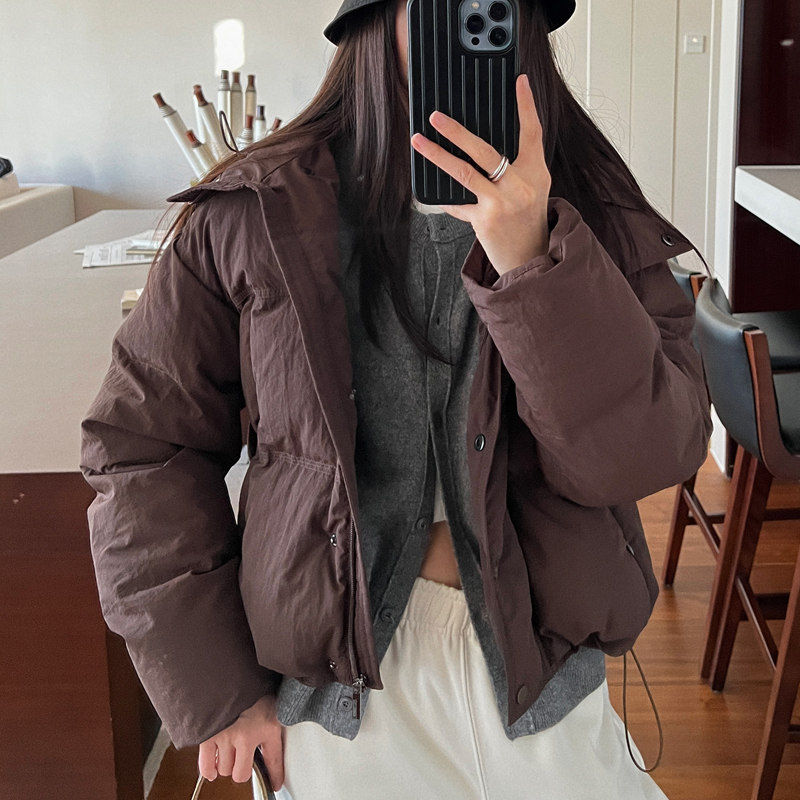 Thick Hooded Asymmetrical Coat for Women - Casual Winter Cotton Jacket, Warm and Stylish Outerwear for Everyday Wear