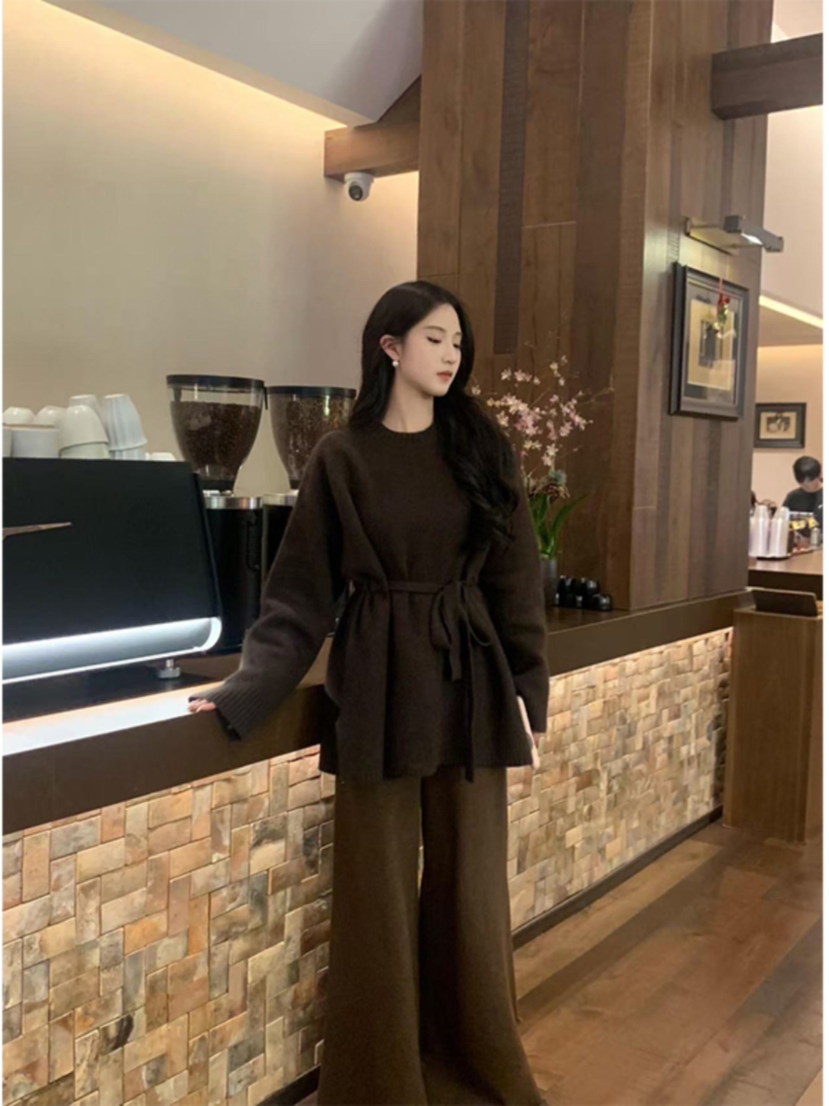 Thigh-Length Waist-Tied Sweater Dress for Women - Lazy Chic Style, High-End Design, Perfect for 90s and Y2K Fashion Lovers Thigh-Length Waist-Tied Sweater Dress for Women - Lazy Chic Style, High-End Design, Perfect for 90s and Y2K Fashion Lovers
