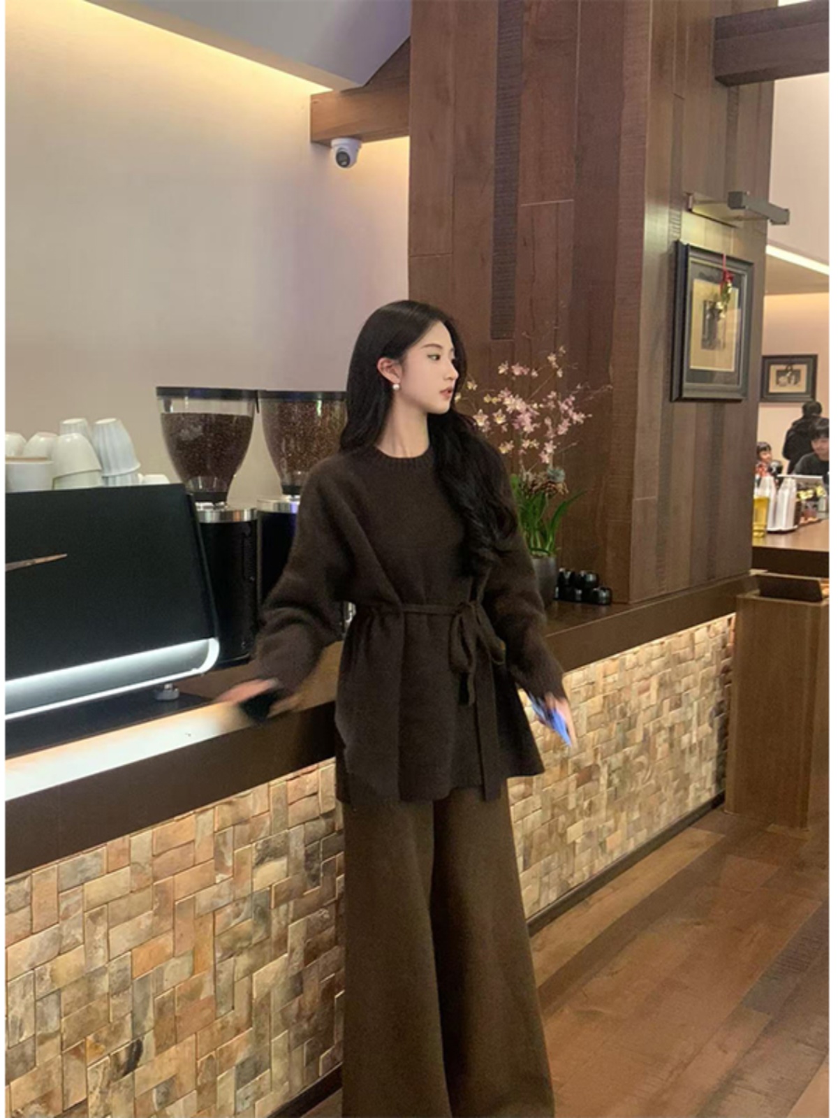 Thigh-Length Waist-Tied Sweater Dress for Women - Lazy Chic Style, High-End Design, Perfect for 90s and Y2K Fashion Lovers Thigh-Length Waist-Tied Sweater Dress for Women - Lazy Chic Style, High-End Design, Perfect for 90s and Y2K Fashion Lovers