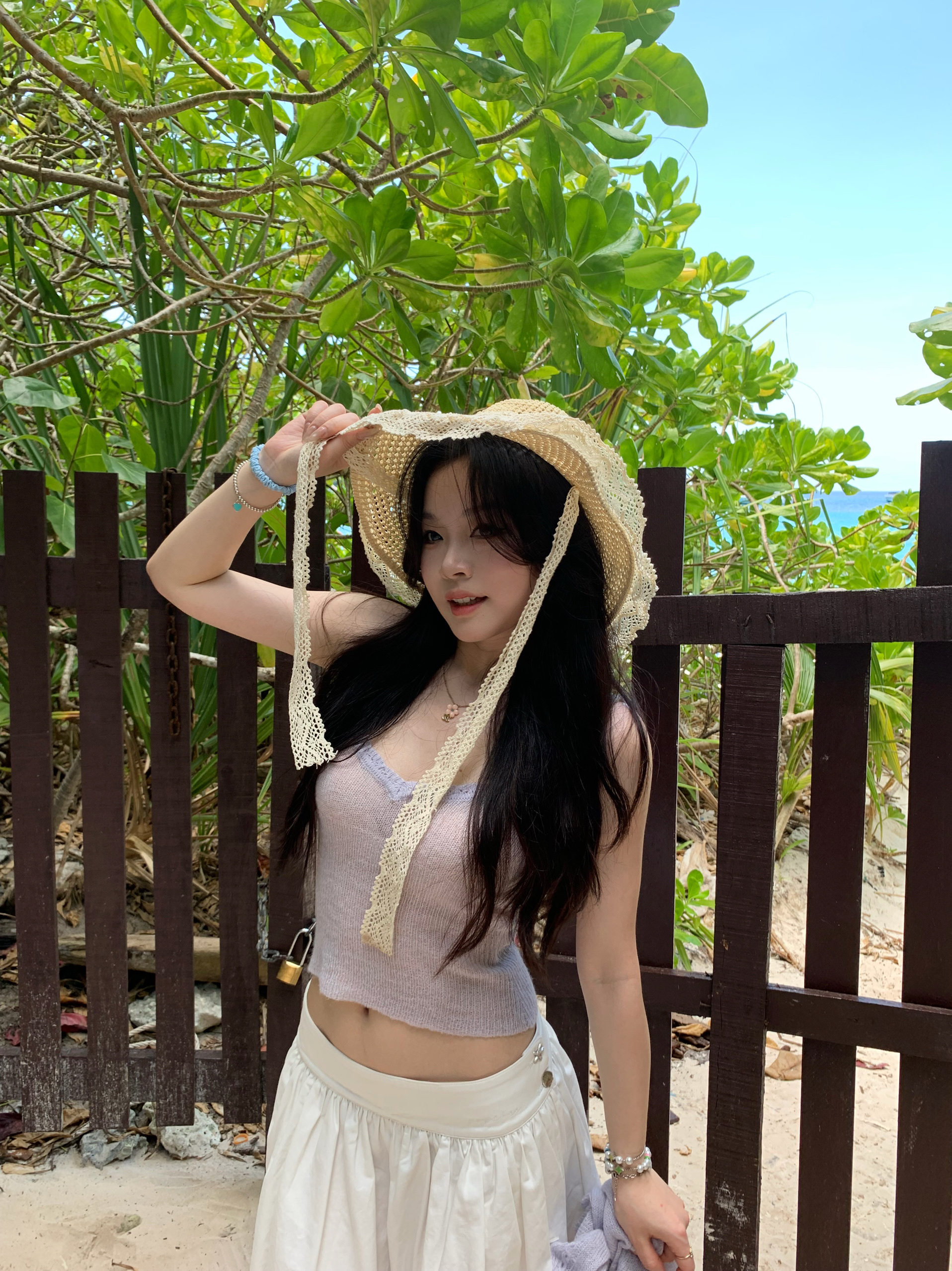 Three-Color Transparent Exquisite Camisole & Cardigan Set - Summer Love Letter High Wearability Fashion for Y2K Style Three-Color Transparent Exquisite Camisole & Cardigan Set - Summer Love Letter High Wearability Fashion for Y2K Style