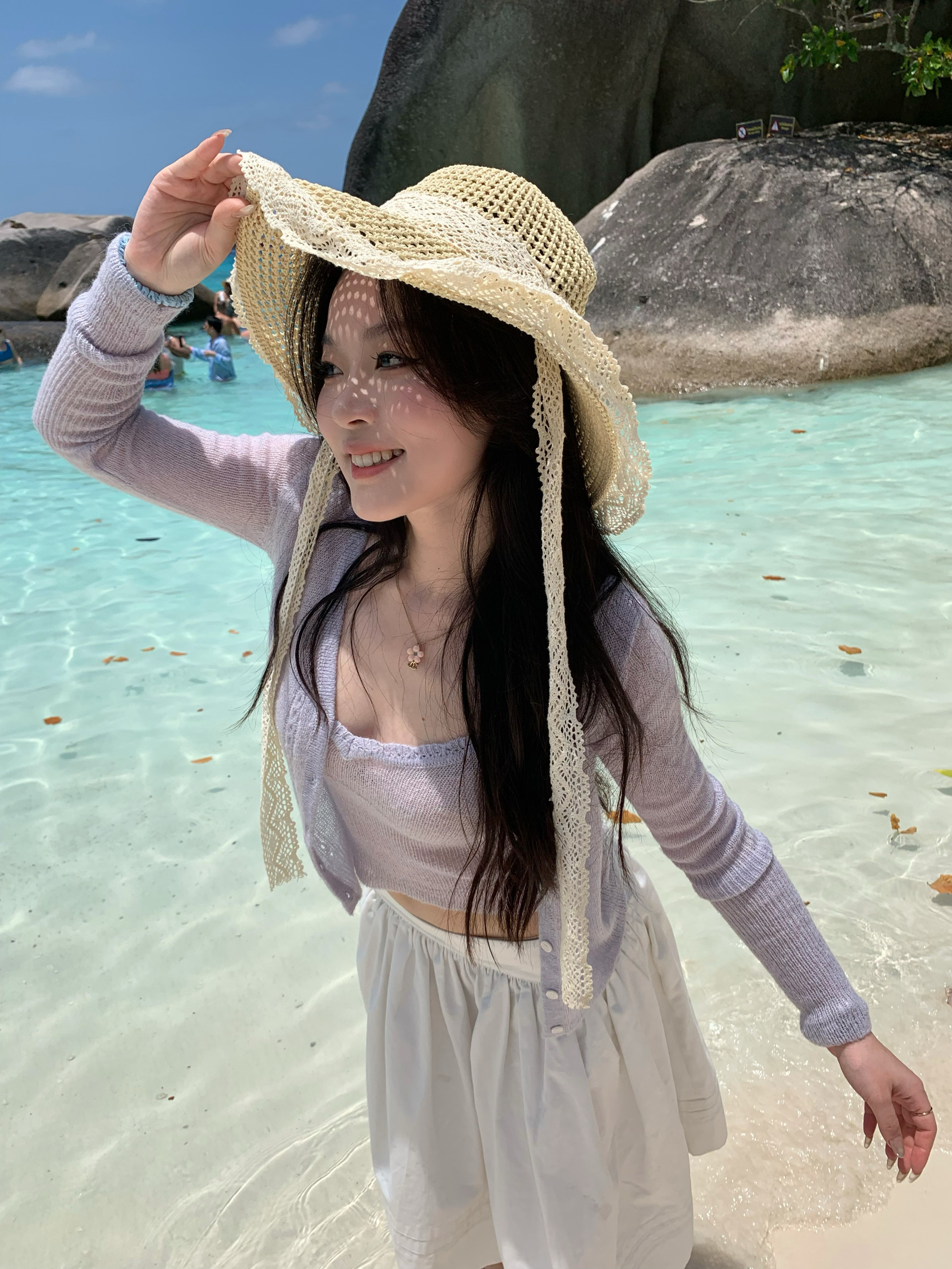 Three-Color Transparent Exquisite Camisole & Cardigan Set - Summer Love Letter High Wearability Fashion for Y2K Style Three-Color Transparent Exquisite Camisole & Cardigan Set - Summer Love Letter High Wearability Fashion for Y2K Style