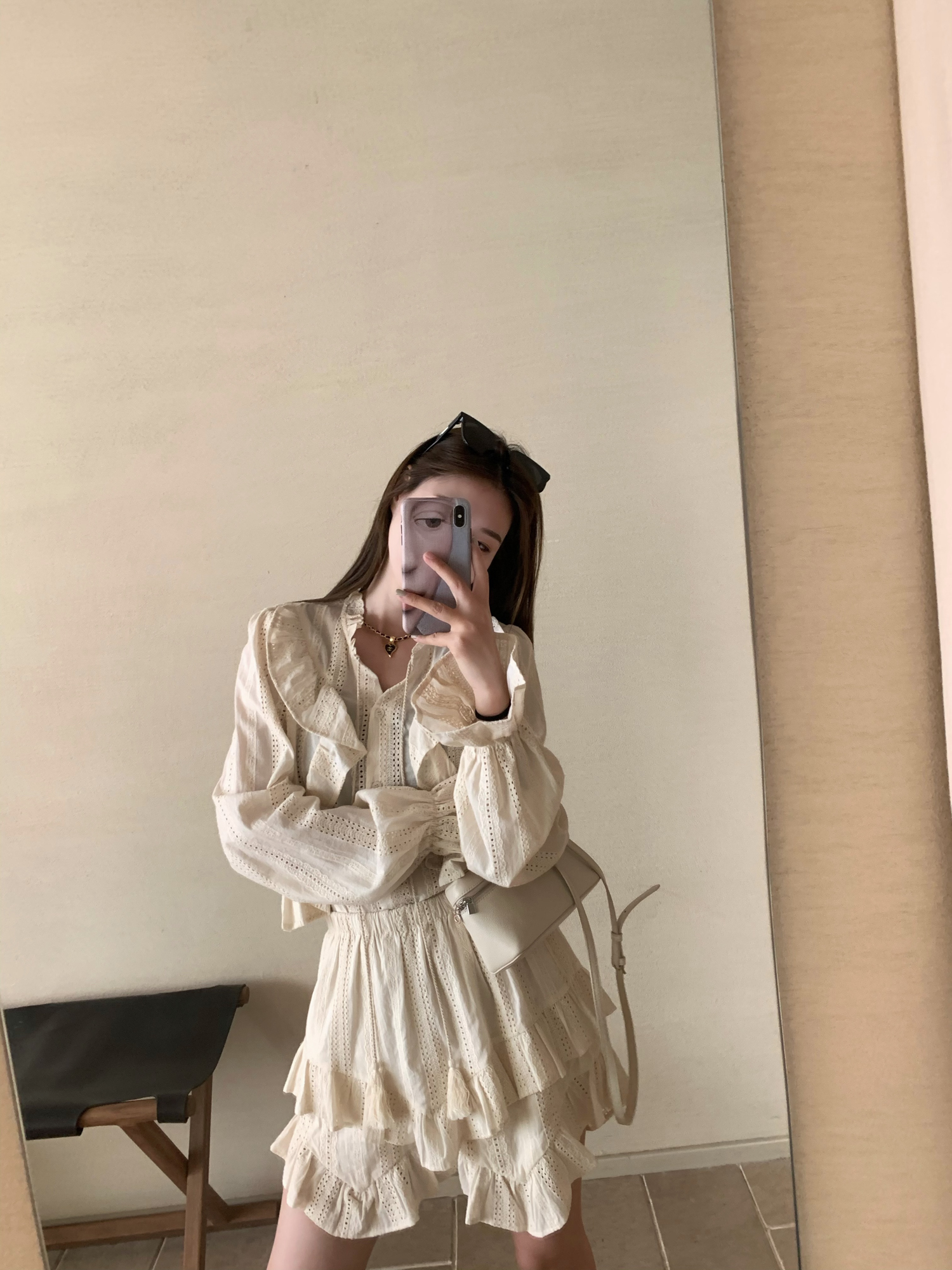 Three-Dimensional Embroidery Multi-Layer Ruffled Shirt Dress and Pants Set for Girls - Stylish 90s Inspired Fashion Three-Dimensional Embroidery Multi-Layer Ruffled Shirt Dress and Pants Set for Girls - Stylish 90s Inspired Fashion