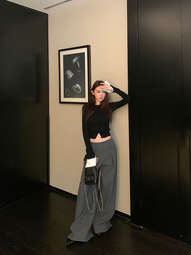 Three-Dimensional Wide-Leg Hip-Enhancing Casual Pants - Fashion Pioneer 380G Suit for Trendy 90s Y2K Style Three-Dimensional Wide-Leg Hip-Enhancing Casual Pants - Fashion Pioneer 380G Suit for Trendy 90s Y2K Style
