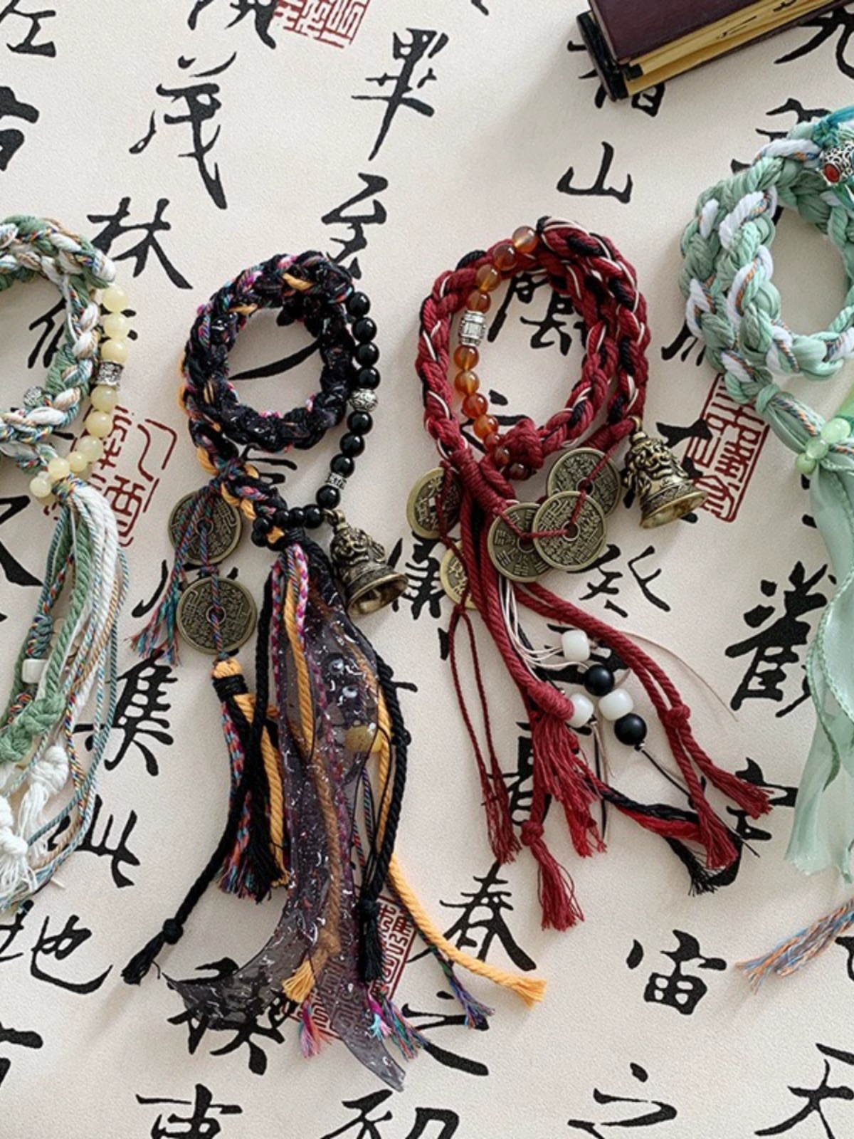 Tibetan Style Soul Collision Bracelet with Chinese Weaving - Trendy Little Red Book Design for Unique Personal Style Tibetan Style Soul Collision Bracelet with Chinese Weaving - Trendy Little Red Book Design for Unique Personal Style