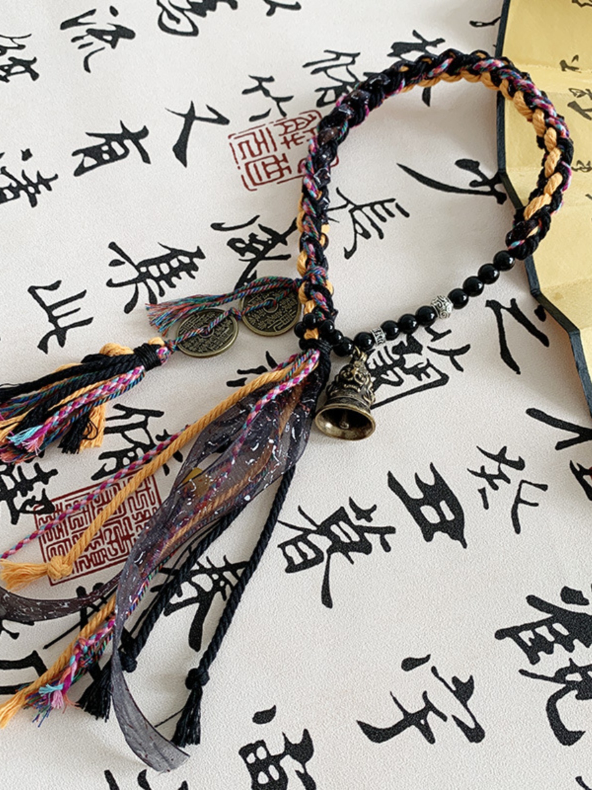 Tibetan Style Soul Collision Bracelet with Chinese Weaving - Trendy Little Red Book Design for Unique Personal Style Tibetan Style Soul Collision Bracelet with Chinese Weaving - Trendy Little Red Book Design for Unique Personal Style