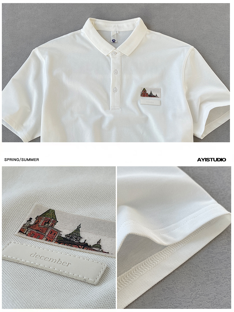 Trendy American-Style Patch Printed Casual Short-Sleeve T-Shirt for Men - Versatile Summer Fashion Polo Top Trendy American-Style Patch Printed Casual Short-Sleeve T-Shirt for Men - Versatile Summer Fashion Polo Top