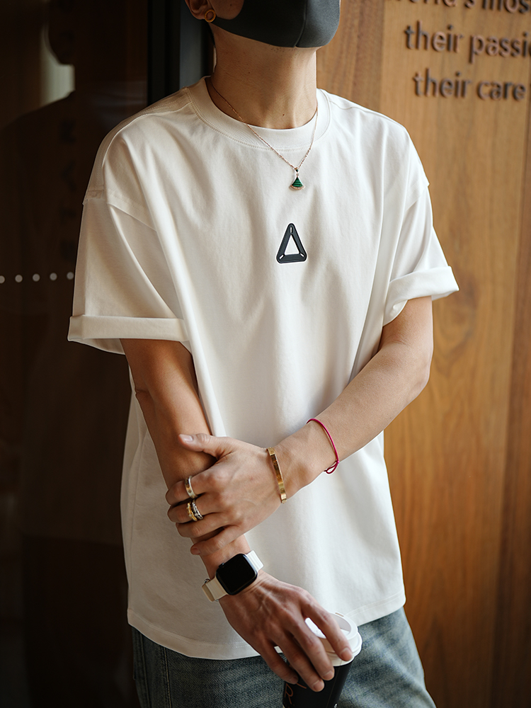 Trendy Basic Loose Short-Sleeve T-Shirt for Men - Versatile Round-Neck Top for Spring - Casual Layered Style