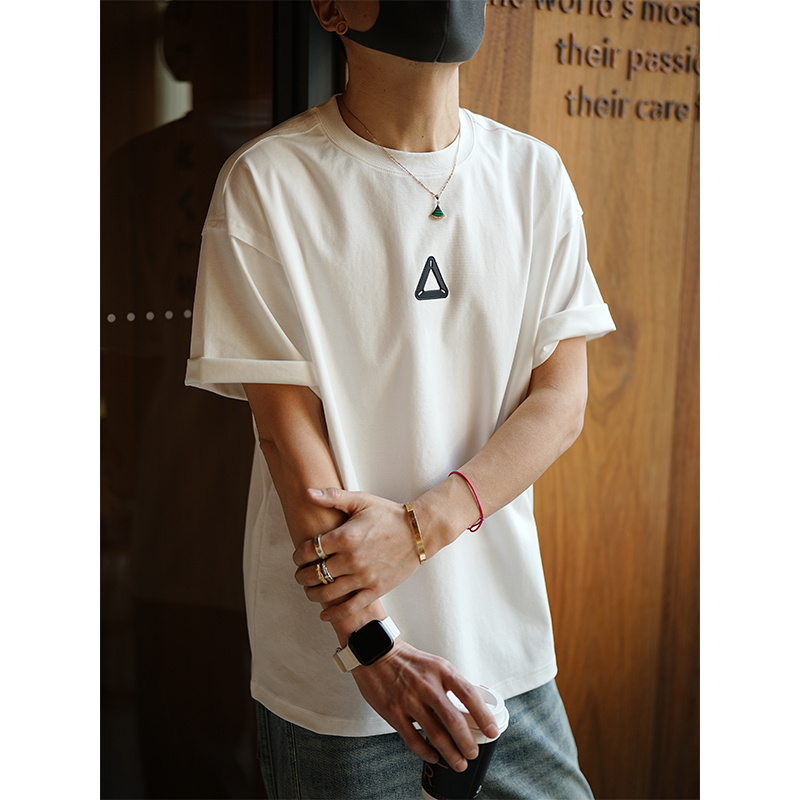 Trendy Basic Loose Short-Sleeve T-Shirt for Men - Versatile Round-Neck Top for Spring - Casual Layered Style