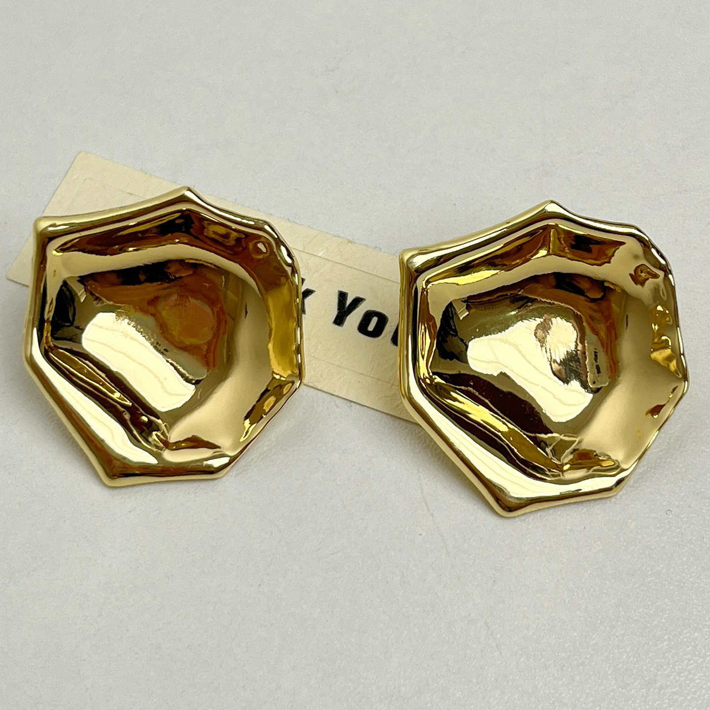 Trendy Geometric Irregular Rose Petal Earrings - Elegant Feminine Ear Studs for 2025 - Unique European & American Style