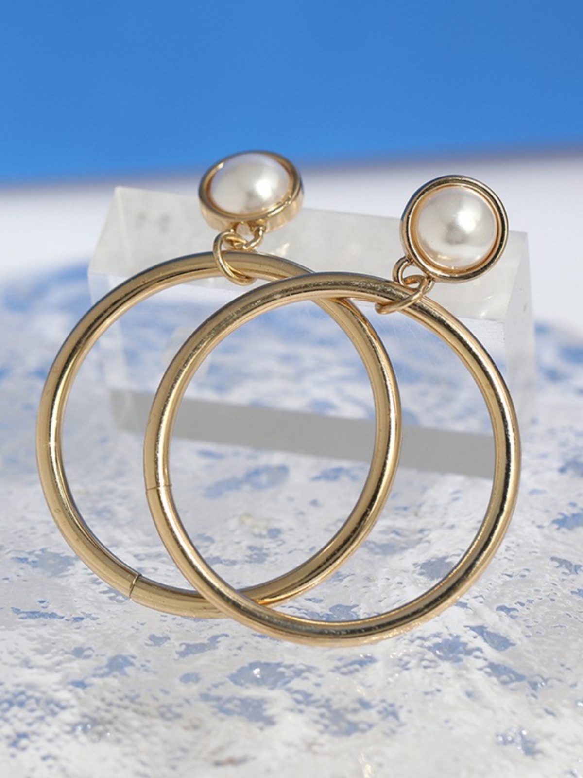 Trendy Gold Metal Round Hollow Drop Earrings for Women - Stylish Pearl Ear Accessories, Japanese & Korean Jewelry Trendy Gold Metal Round Hollow Drop Earrings for Women - Stylish Pearl Ear Accessories, Japanese & Korean Jewelry