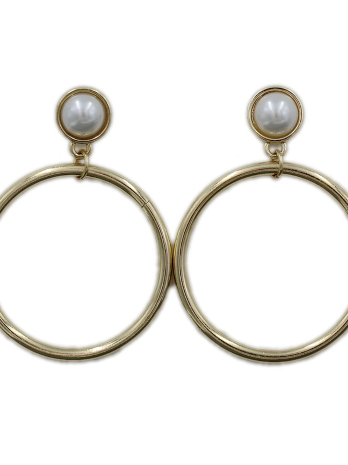 Trendy Gold Metal Round Hollow Drop Earrings for Women - Stylish Pearl Ear Accessories, Japanese & Korean Jewelry Trendy Gold Metal Round Hollow Drop Earrings for Women - Stylish Pearl Ear Accessories, Japanese & Korean Jewelry