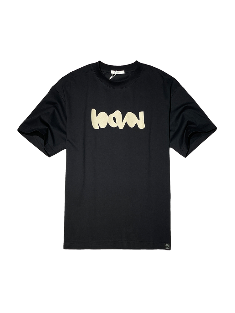 Trendy Loose Short Sleeve T-Shirt for Men - Casual Round Neck Tee with Letter Rubber Print - Versatile 2025 Spring/Summer Style Trendy Loose Short Sleeve T-Shirt for Men - Casual Round Neck Tee with Letter Rubber Print - Versatile 2025 Spring/Summer Style