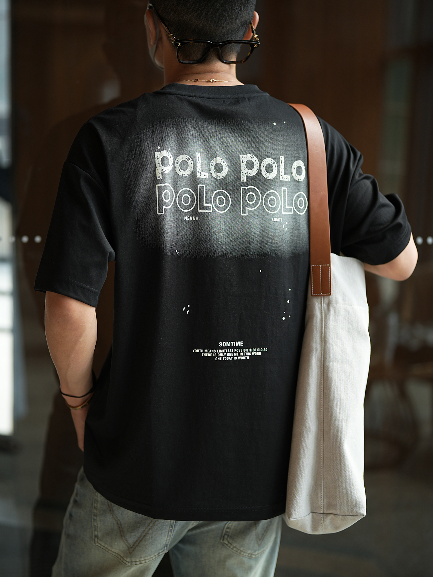 Trendy Matte Letter Print Short-Sleeve T-Shirt for Men - Summer Fashion, Casual Couple Style, Versatile Everyday Tee Trendy Matte Letter Print Short-Sleeve T-Shirt for Men - Summer Fashion, Casual Couple Style, Versatile Everyday Tee