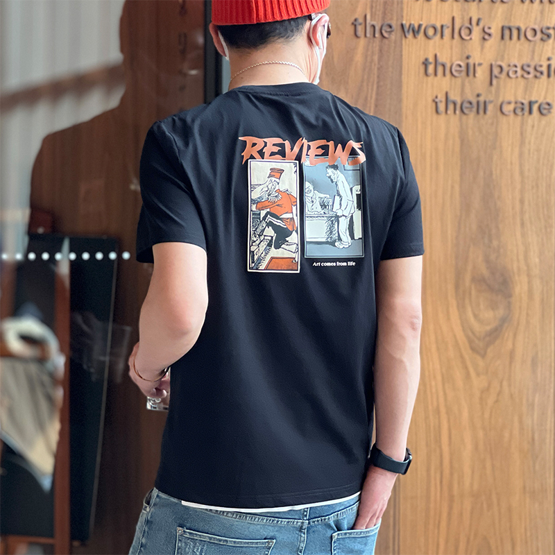 Trendy Men's Short-Sleeve T-Shirt - Summer Cool Slim-Fit Basic Tee in Harbor Style - Versatile Half-Sleeve Fashion Top Trendy Men's Short-Sleeve T-Shirt - Summer Cool Slim-Fit Basic Tee in Harbor Style - Versatile Half-Sleeve Fashion Top