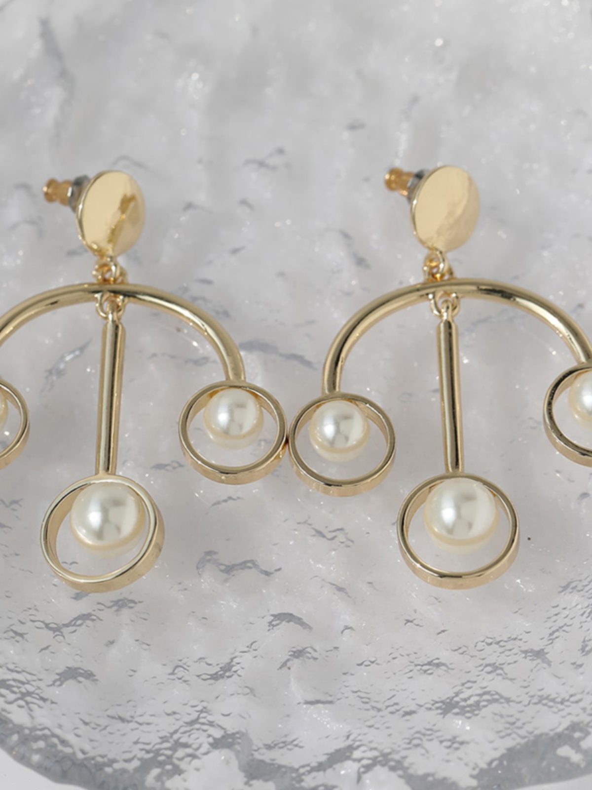 Trendy Pearl Drop Earrings for Nightclub Revelry, Dynamic Swinging Design, Movable Libra Zodiac Jewelry Trendy Pearl Drop Earrings for Nightclub Revelry, Dynamic Swinging Design, Movable Libra Zodiac Jewelry