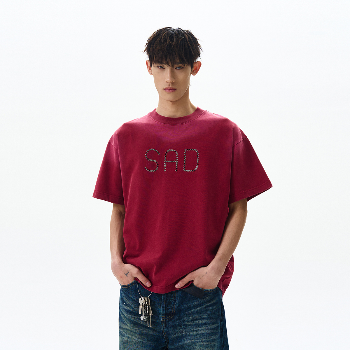 Trendy Retro Barn Style Short-Sleeve T-Shirt for Women - American High Street Clean Fit Letter Design Top