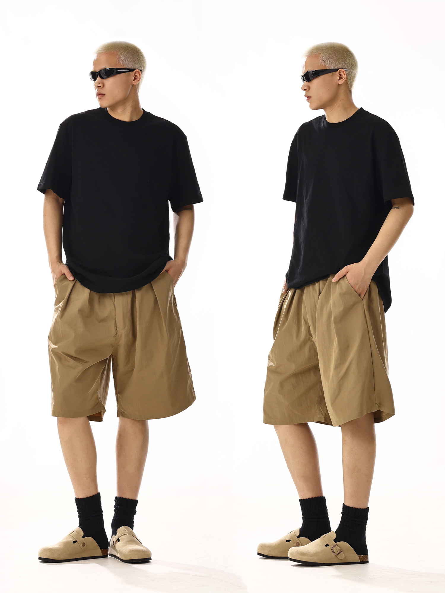 Trendy Retro Casual Summer Shorts - Versatile Loose-Fit 5-Point Quick-Dry Sports Cargo Shorts for Couples