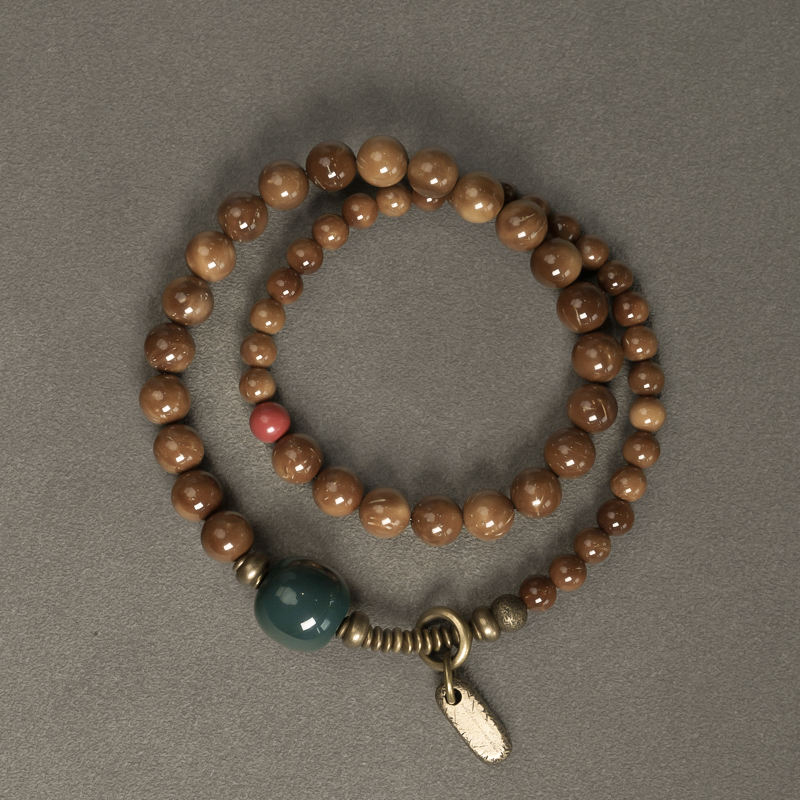 Trendy Retro Double Circle Cook Beads Bracelet for Women and Men, Personalized Ethnic Style, Versatile Fashion Accessory