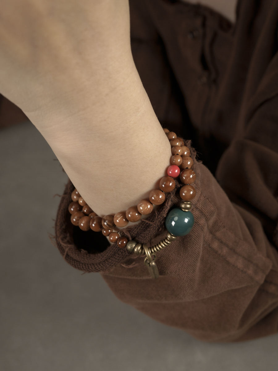 Trendy Retro Double Circle Cook Beads Bracelet for Women and Men, Personalized Ethnic Style, Versatile Fashion Accessory Trendy Retro Double Circle Cook Beads Bracelet for Women and Men, Personalized Ethnic Style, Versatile Fashion Accessory