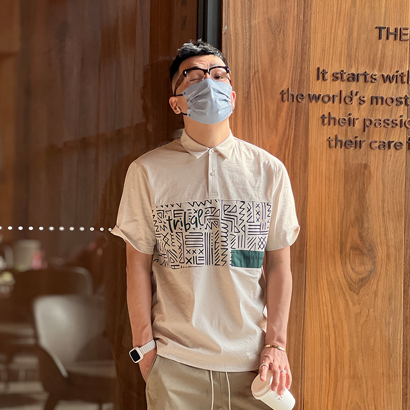 Trendy Spliced Collar Short-Sleeve Polo Shirt for Men - Casual Oxford Linen Summer Style, High Street Fashion Trendy Spliced Collar Short-Sleeve Polo Shirt for Men - Casual Oxford Linen Summer Style, High Street Fashion