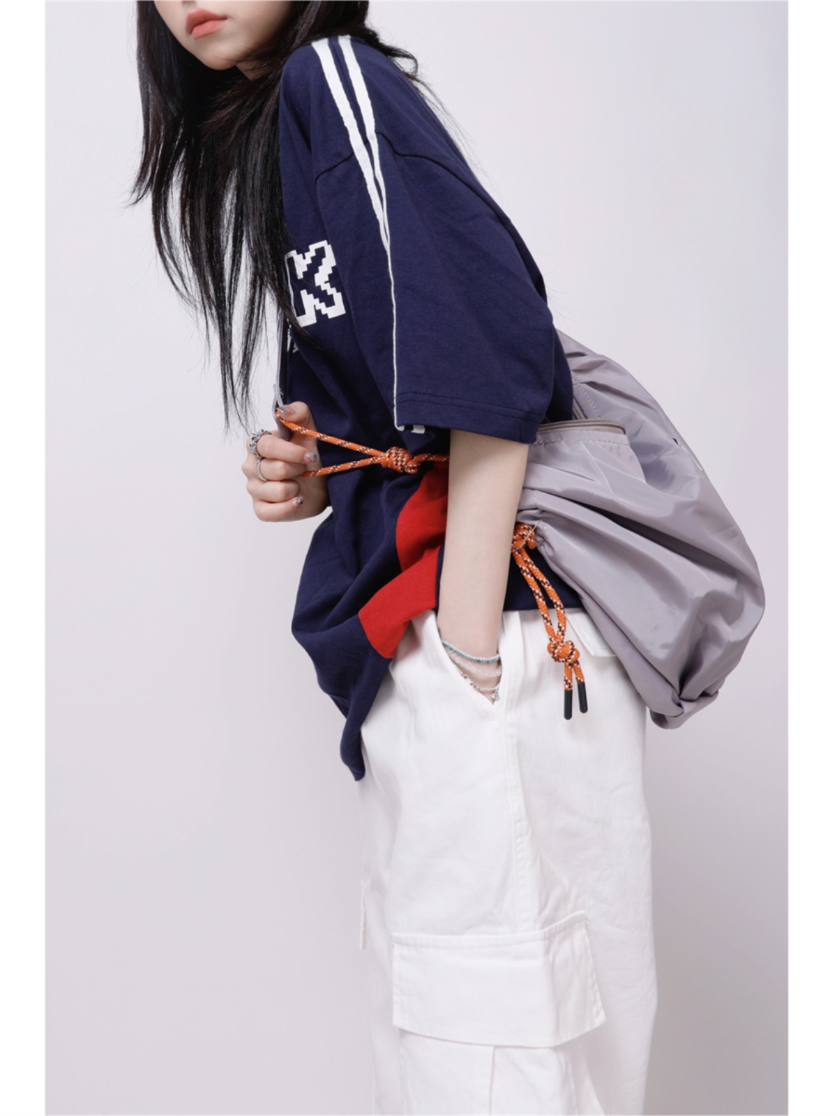 Trendy White Work Pants for Women - Hip-Hop Jazz Dance Long Straight-Leg Joggers, Casual Style, Y2K Fashion Trendy White Work Pants for Women - Hip-Hop Jazz Dance Long Straight-Leg Joggers, Casual Style, Y2K Fashion