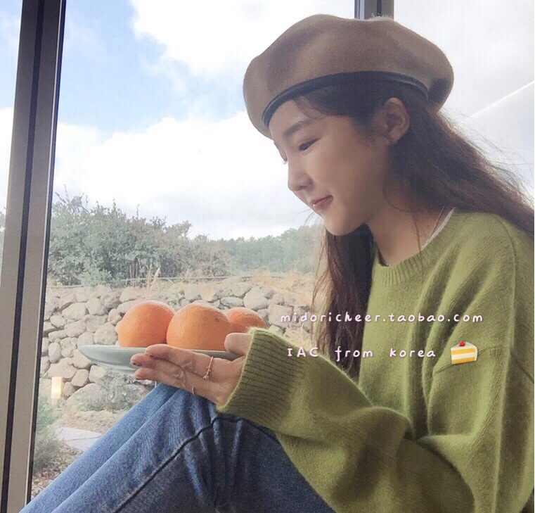 Trendy Wool Painter's Hat - Authentic Korean Style, High-Quality Craftsmanship, Fashionable and Stylish Accessory