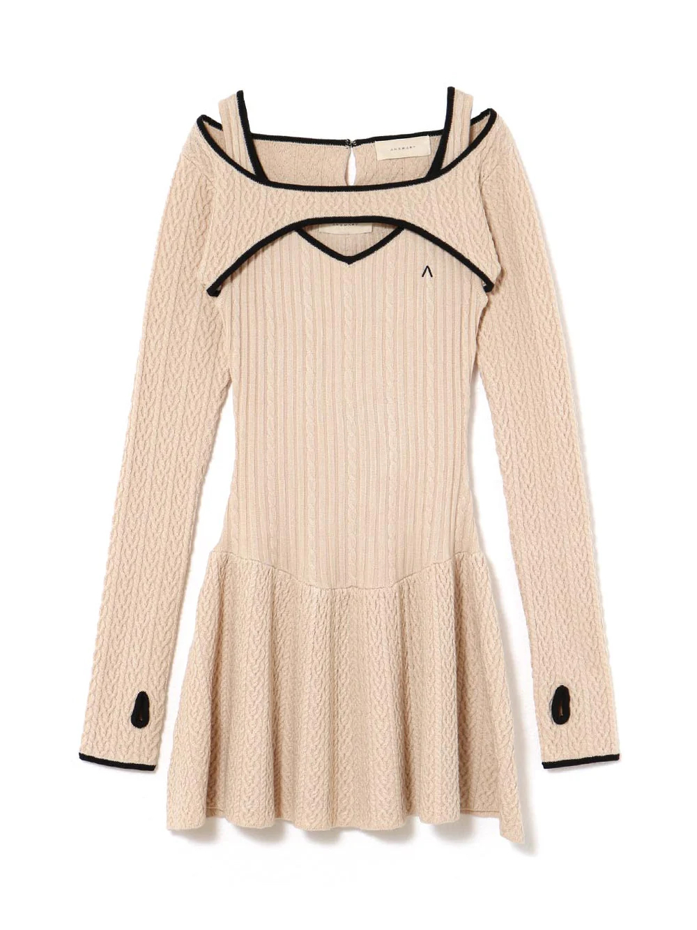 Twisted Floral Bell Mini Camisole Dress with Long Sleeve Cover-Up - 2025 Early Spring Japan Y2K Style Fashion