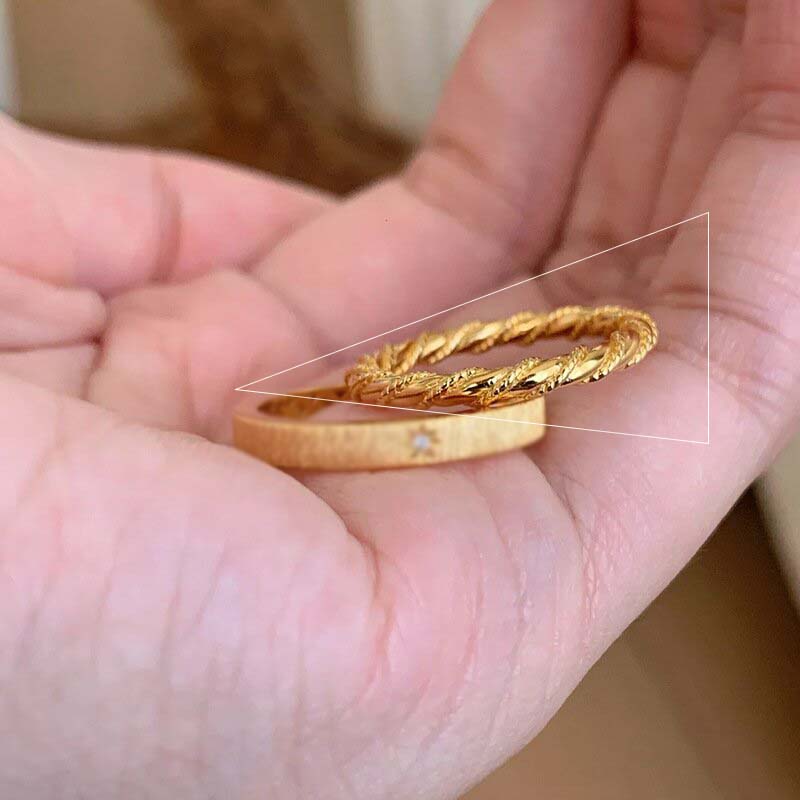 Twisted Starry Thread Ring for Women - Light Luxury High-End Versatile Index Finger Accessory - 2025 Trendy Jewelry