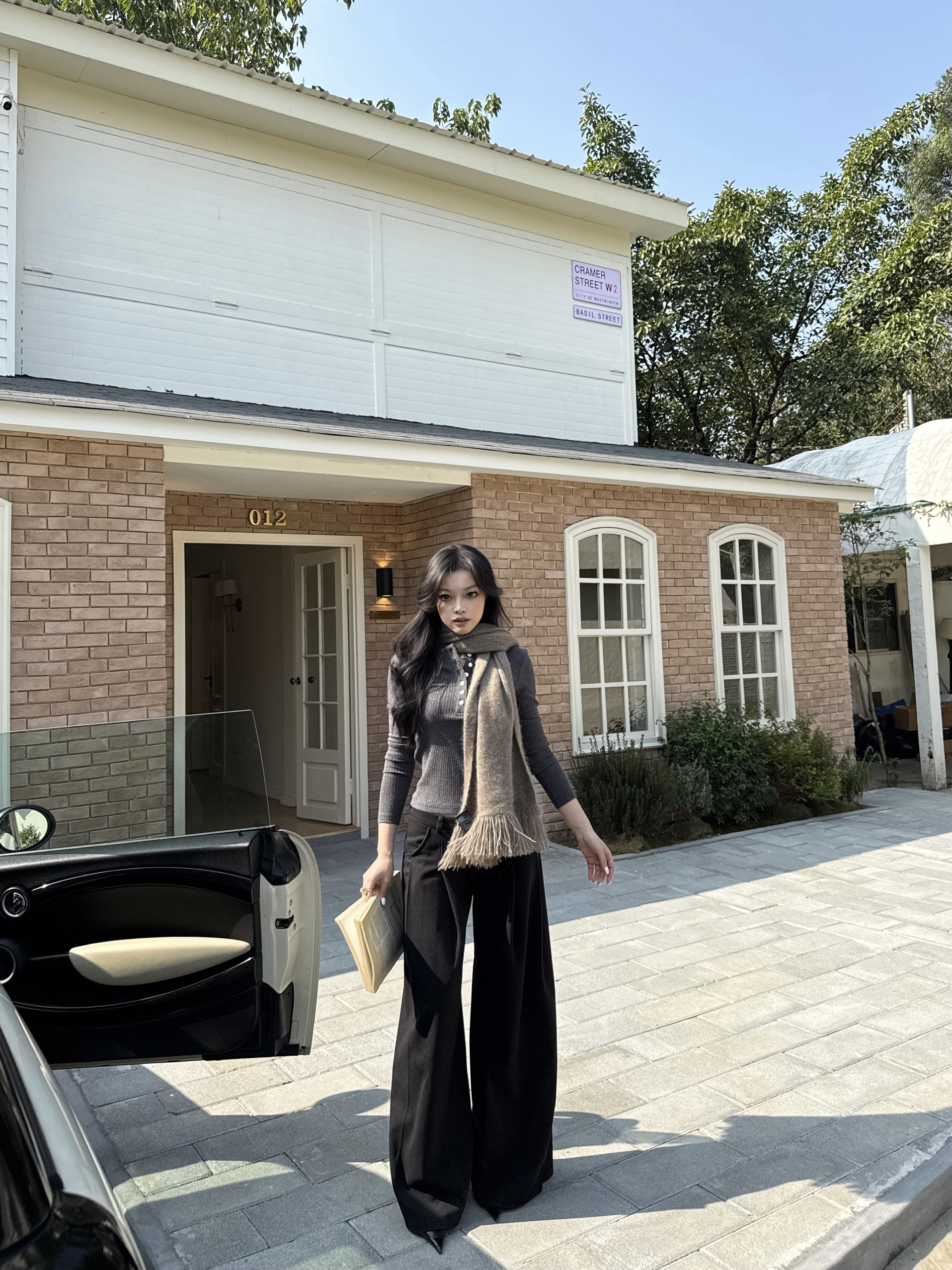 Two-Color Striped Knitted Henley Shirt - Sleek Minimalist Office Siren Style for Modern Chic Fashion Two-Color Striped Knitted Henley Shirt - Sleek Minimalist Office Siren Style for Modern Chic Fashion