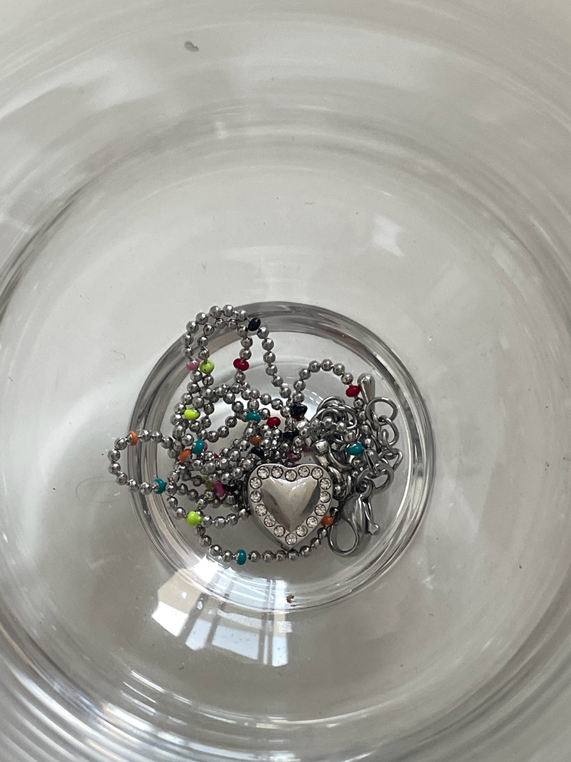 Two-in-One Candy Color Beaded Heart Cross Pendant Necklace - Korean Style Y2K Niche Design Jewelry