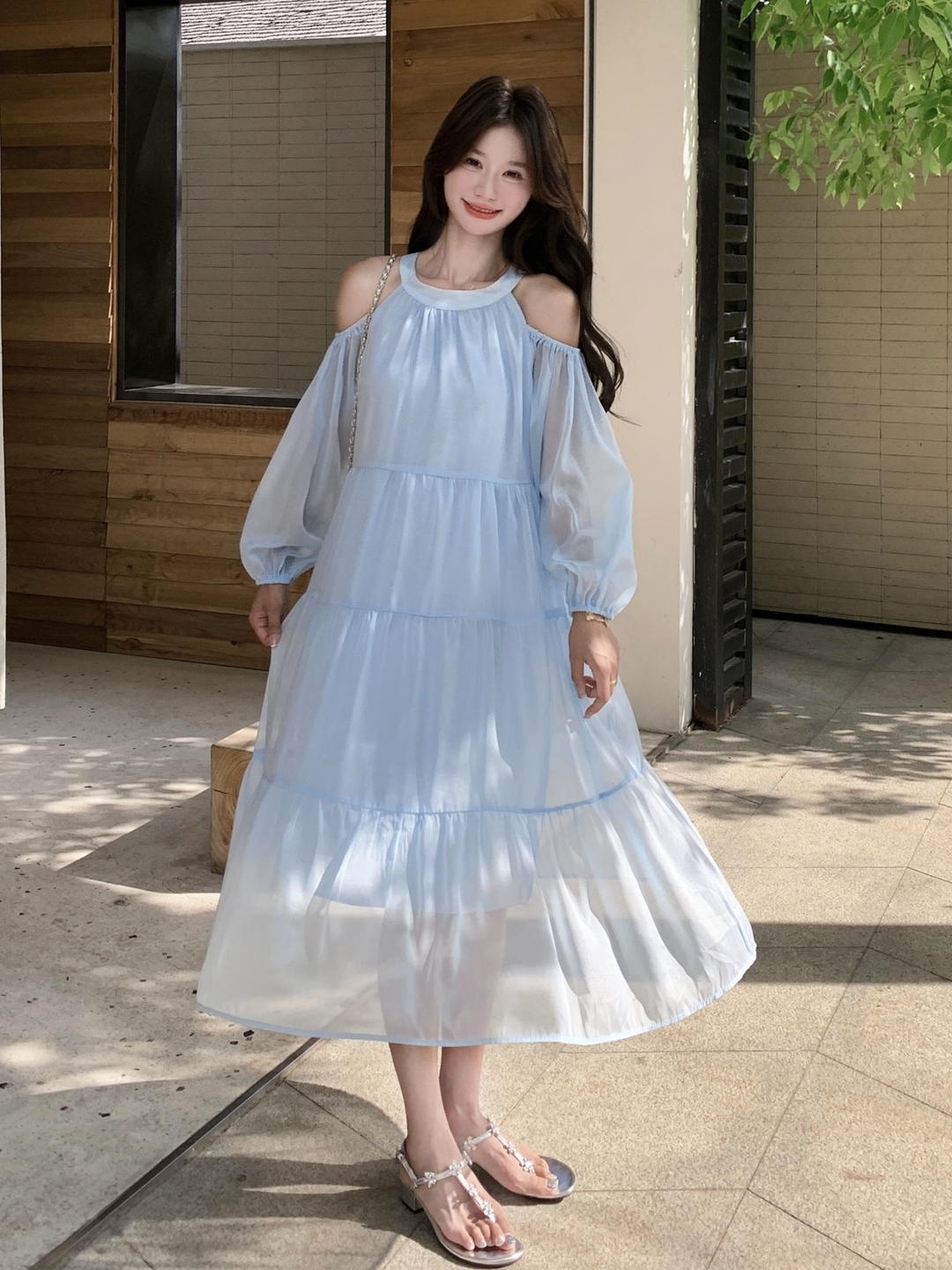 Ultra-Fairy Off-Shoulder Blue Dress for Women - French Style Summer 2025, Elegant Sweet Youthful Fashion Ultra-Fairy Off-Shoulder Blue Dress for Women - French Style Summer 2025, Elegant Sweet Youthful Fashion
