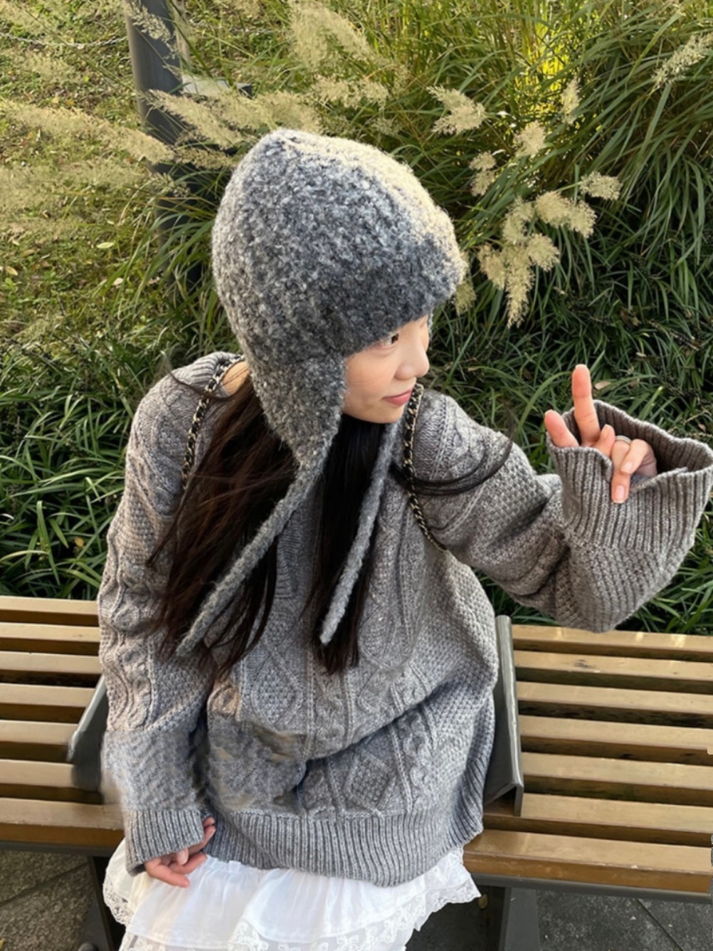 Unique Korean Retro Polka Dot Knitted Flying Hat - Cute Casual Warm Ear Protection, Versatile Mixed Color Design Unique Korean Retro Polka Dot Knitted Flying Hat - Cute Casual Warm Ear Protection, Versatile Mixed Color Design