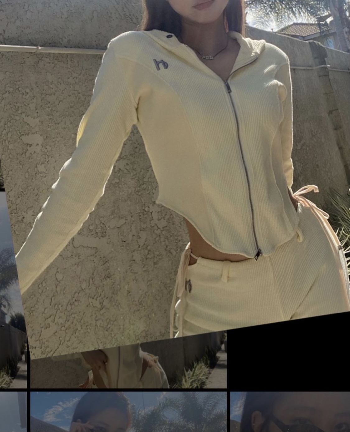 Unique Korean Style Autumn Hooded Zip-Up Sports Top and Irregular Pants Set for a Trendy Look